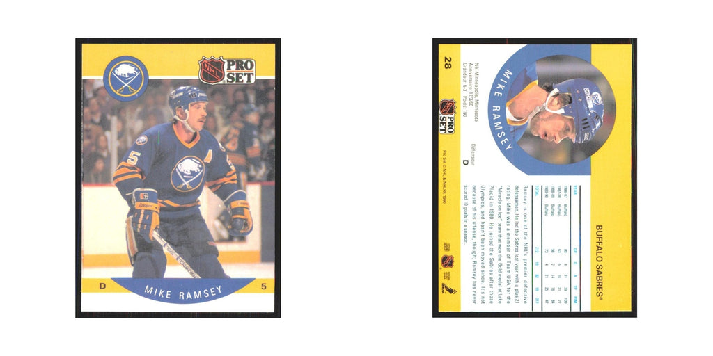 1990 Pro Set Mike Ramsey Buffalo Sabres #28