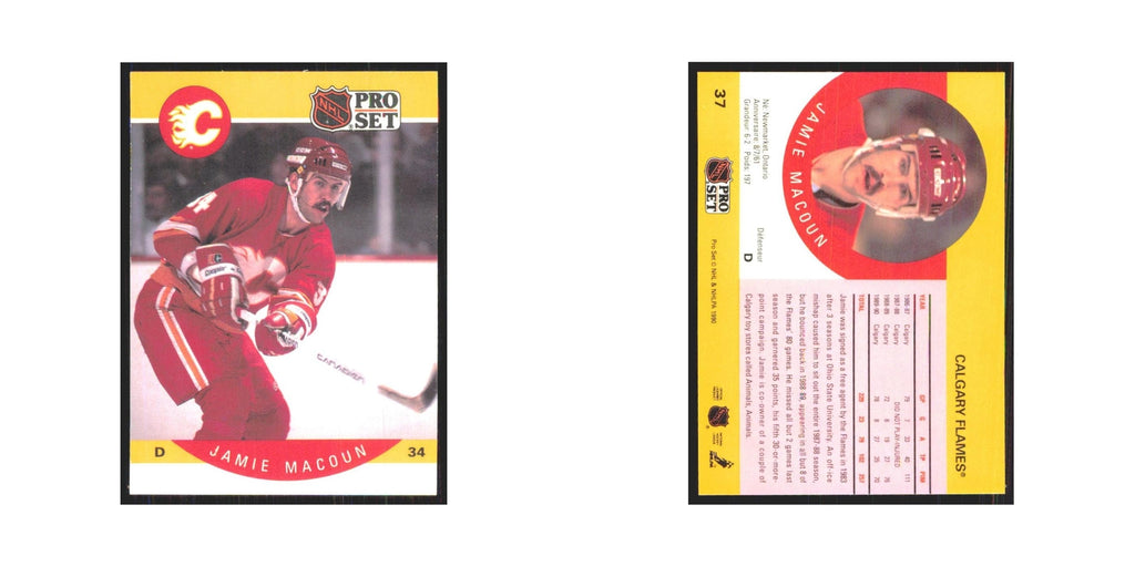 1990 Pro Set Jamie Macoun Calgary Flames #37