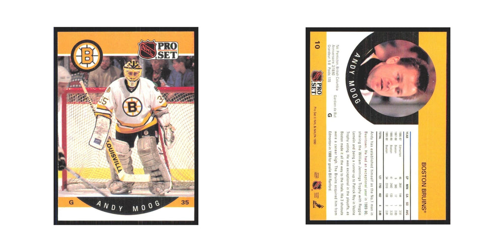 1990 Pro Set Andy Moog Boston Bruins #10