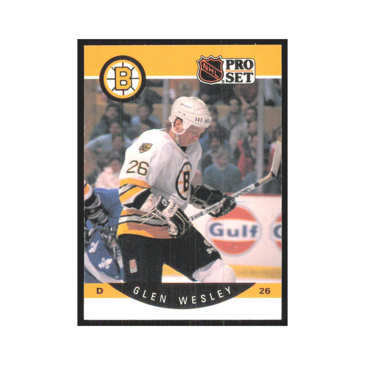 1990 Pro Set Glen Wesley Boston Bruins #16