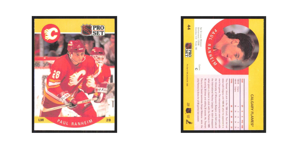 1990 Pro Set Paul Ranheim Calgary Flames #44