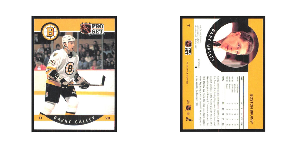 1990 Pro Set Garry Galley Boston Bruins #7