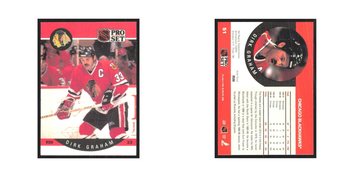 1990 Pro Set Dirk Graham Chicago Blackhawks #51