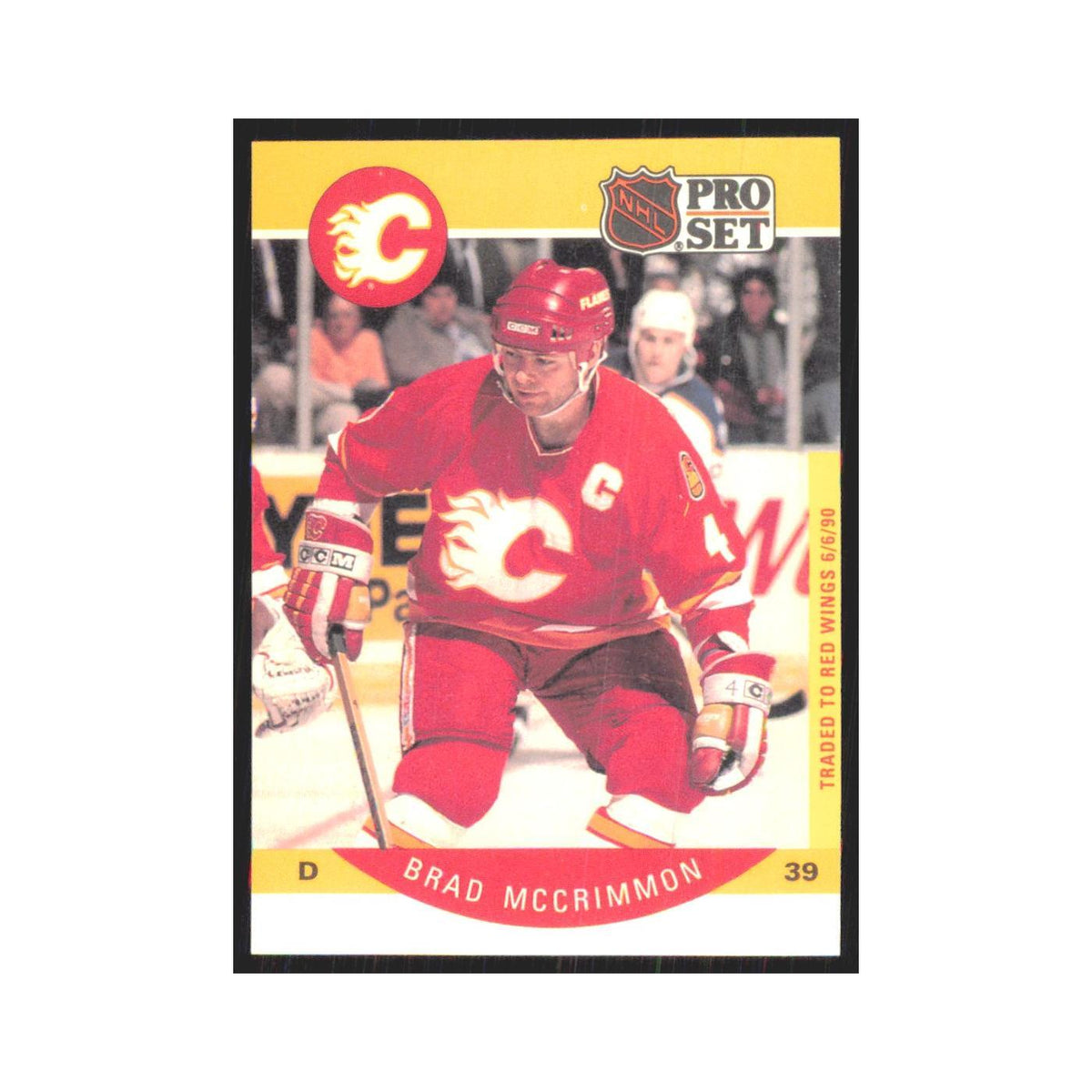 1990 Pro Set Fredrik Lindquist Calgary Flames #39