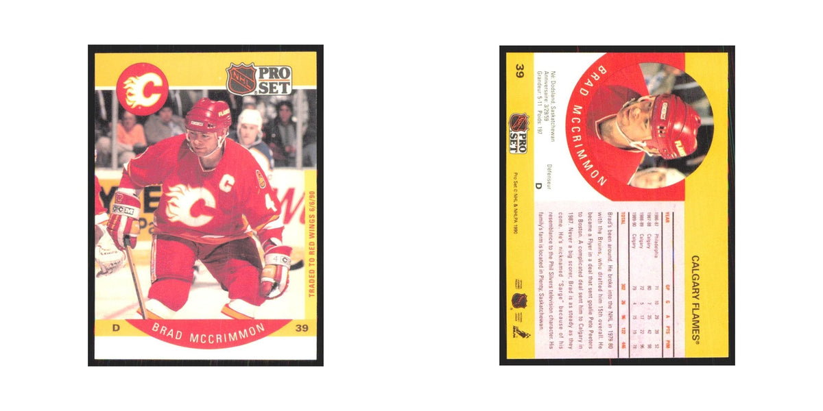 1990 Pro Set Fredrik Lindquist Calgary Flames #39