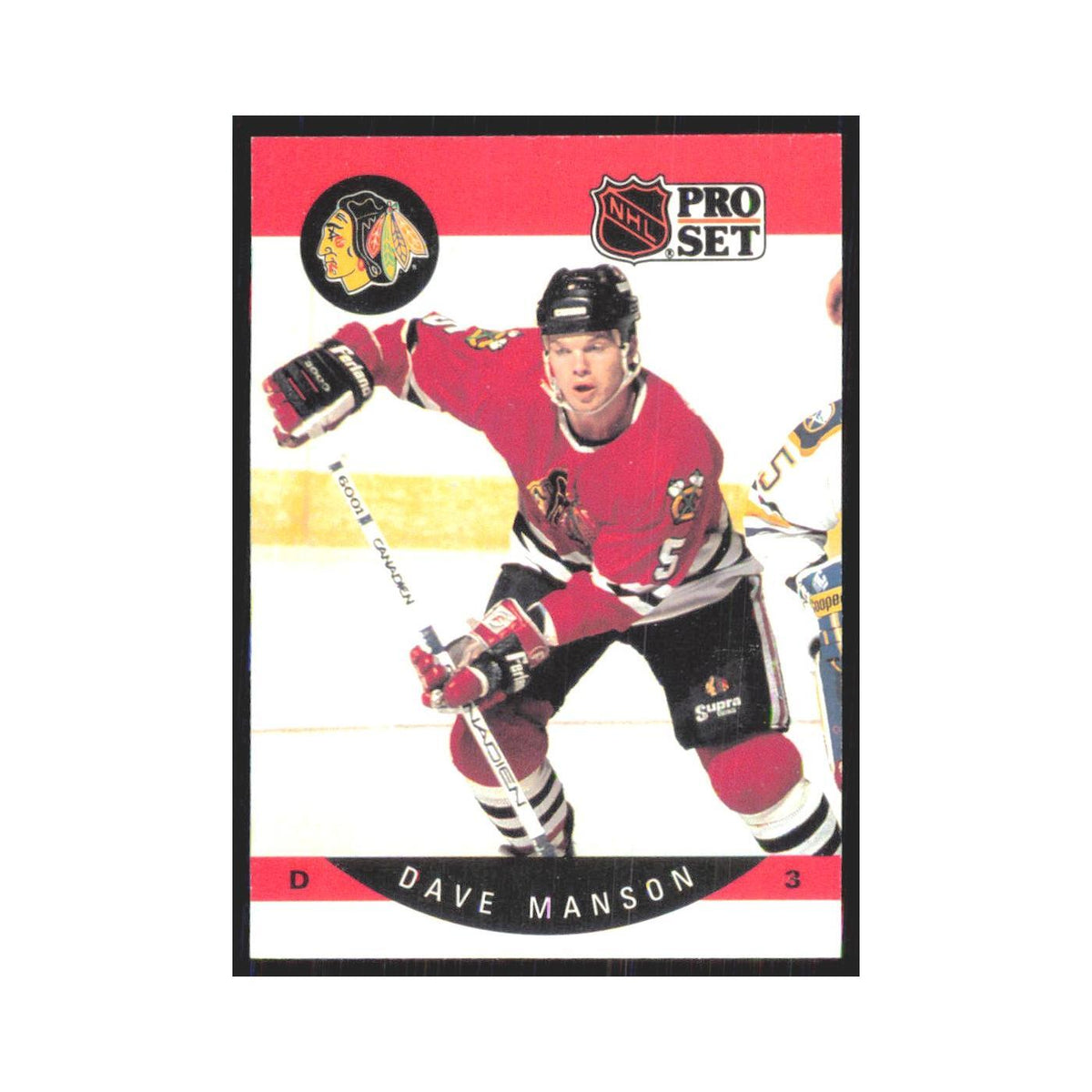 1990 Pro Set Dave Manson Chicago Blackhawks #54