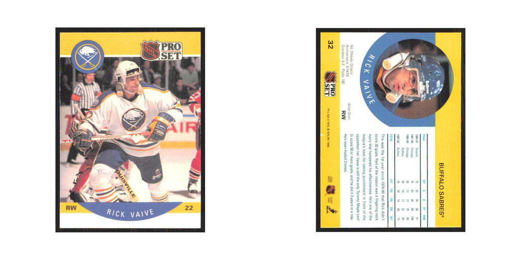 1990 Pro Set Rick Vaive Buffalo Sabres #32