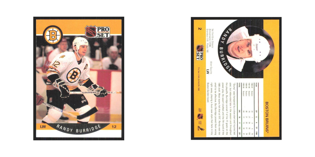 1990 Pro Set Randy Burridge Boston Bruins #2