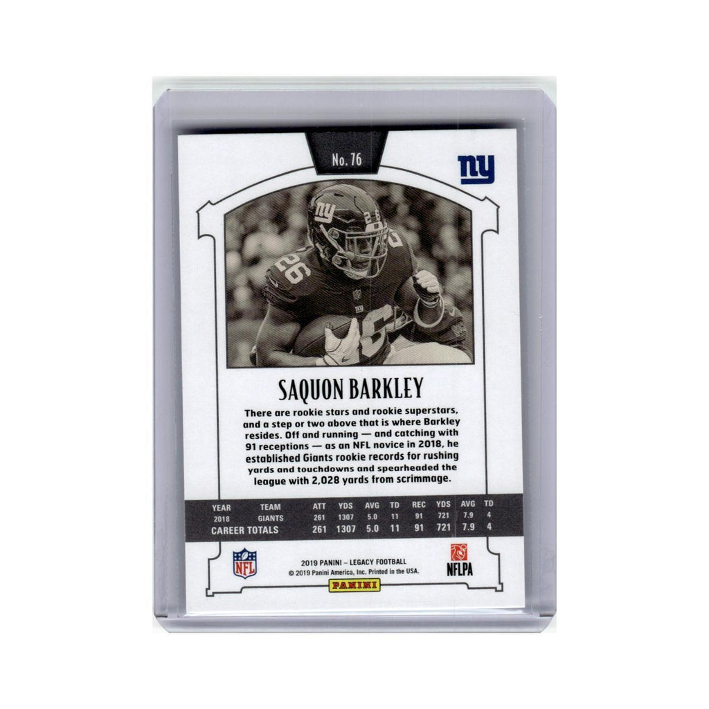 Saquon Barkley 2019 Panini Legacy #76 New York Giants Football Card NM