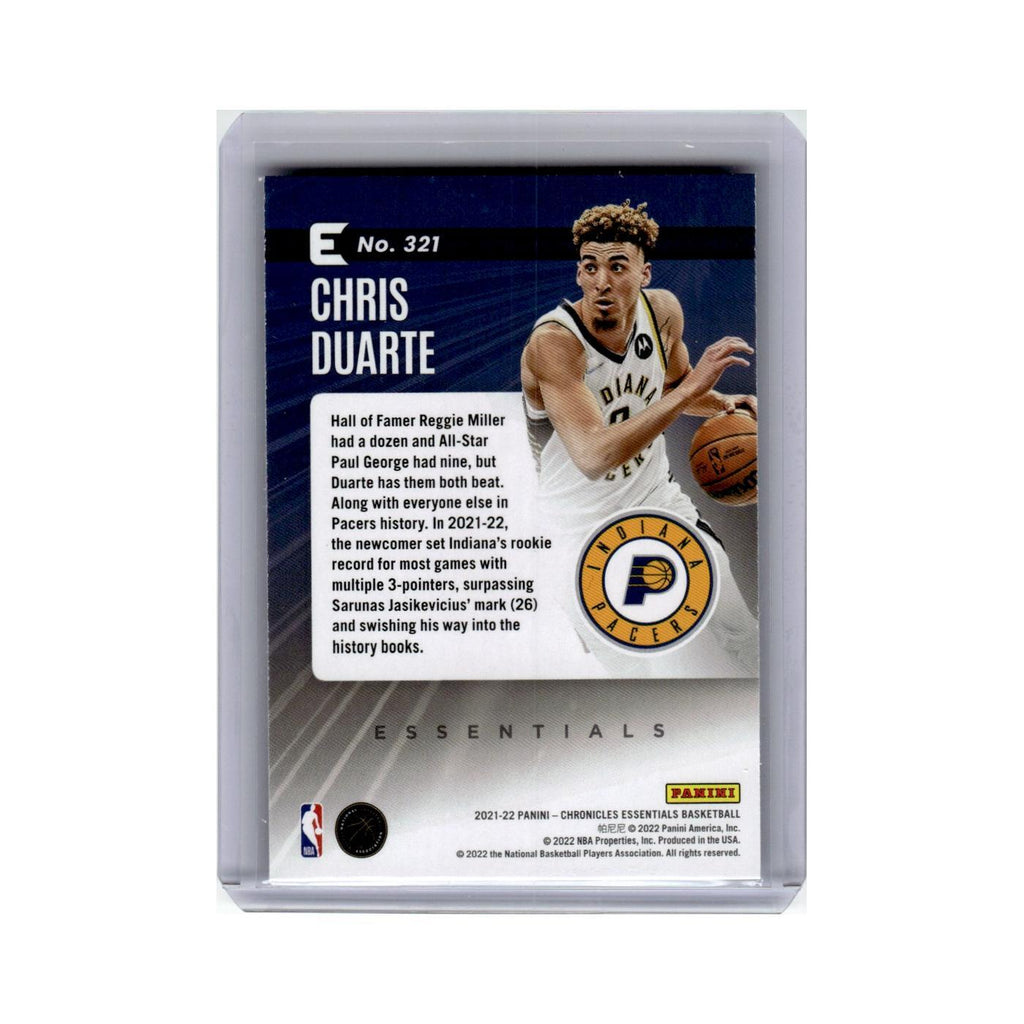 Chris Duarte Rookie 2021 Panini Chronicles Essentials #321 Indiana Pacers NM