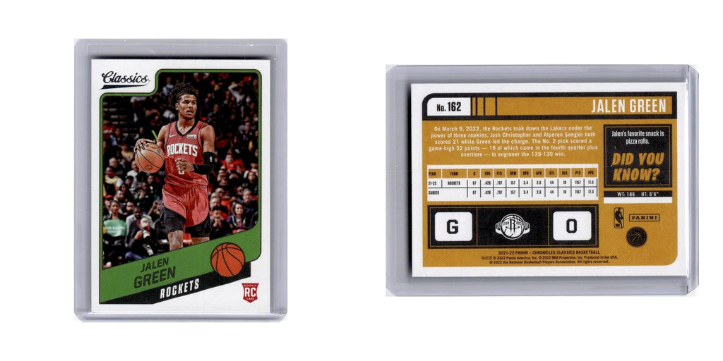Jalen Green Rookie 2021 Panini Chronicles Classics #162 Houston Rockets NM