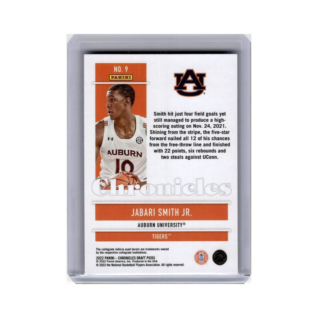 Jabari Smith Jr. Rookie 2022 Panini Chronicles Draft Picks #9 Auburn Tigers NM