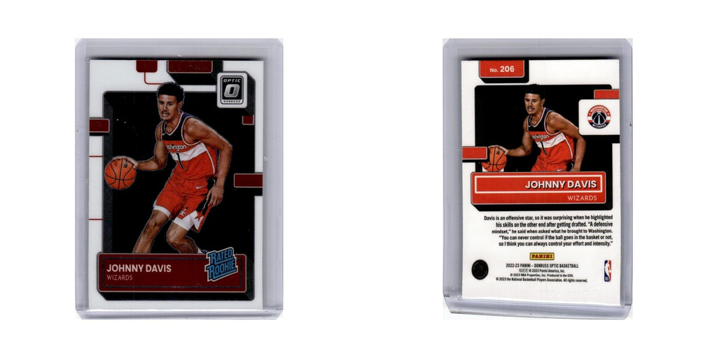 Johnny Davis Rookie 2022 Donruss Optic #206 Washington Wizards NM