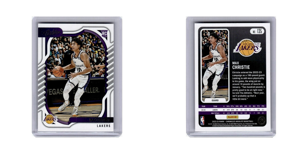 Max Christie Rookie 2022 Panini Chronicles Absolute #135 Los Angeles Lakers NM