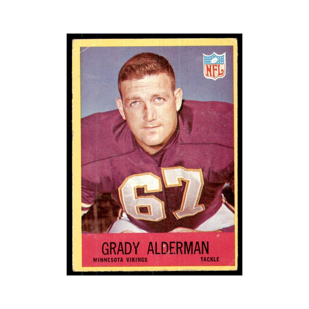 1967 Philadelphia (damaged) Grady Alderman Football Cards #98