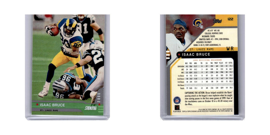 Isaac Bruce 2000 Stadium Club #122 St. Louis Rams Football Card NM