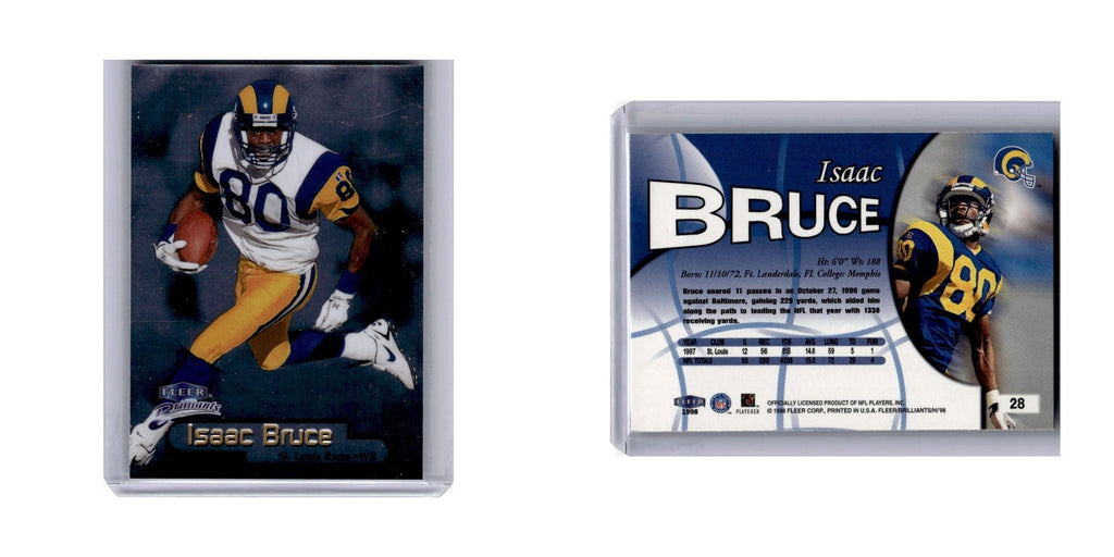 Isaac Bruce 1998 Fleer Brilliants #28 St. Louis Rams Football Card NM