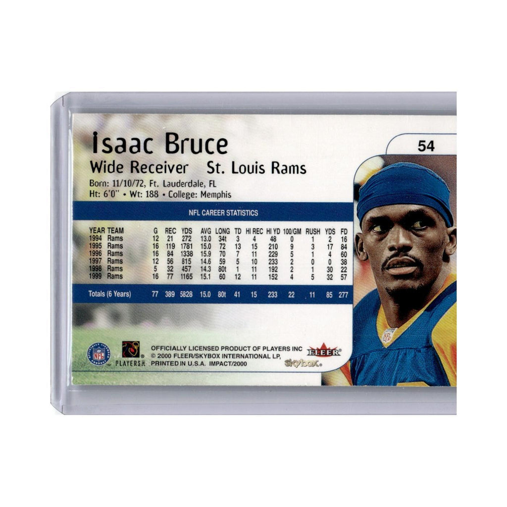 Isaac Bruce 2000 Impact #54 St. Louis Rams Football Card NM
