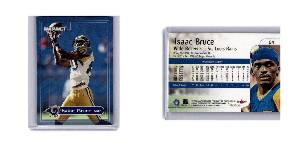 Isaac Bruce 2000 Impact #54 St. Louis Rams Football Card NM
