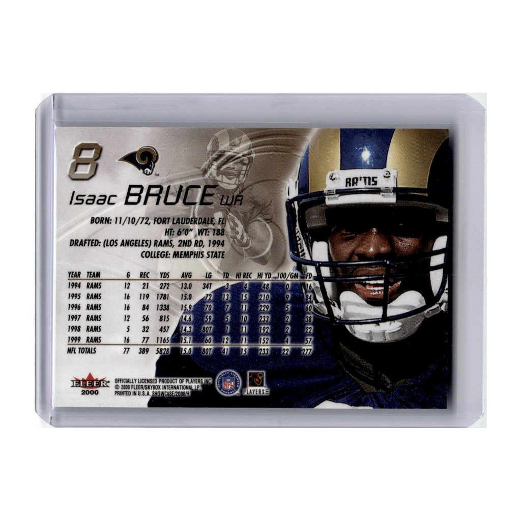 Isaac Bruce 2000 Fleer Showcase #8 St. Louis Rams Football Card NM