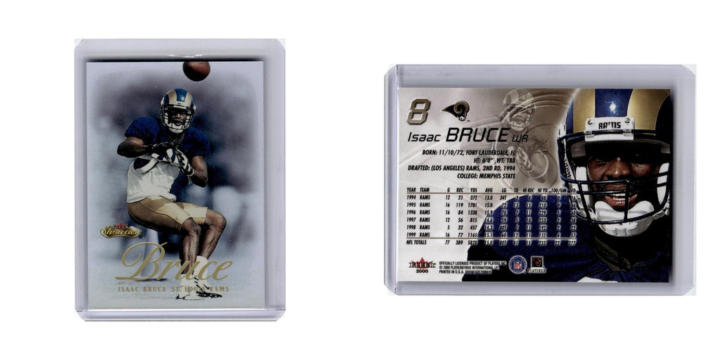 Isaac Bruce 2000 Fleer Showcase #8 St. Louis Rams Football Card NM
