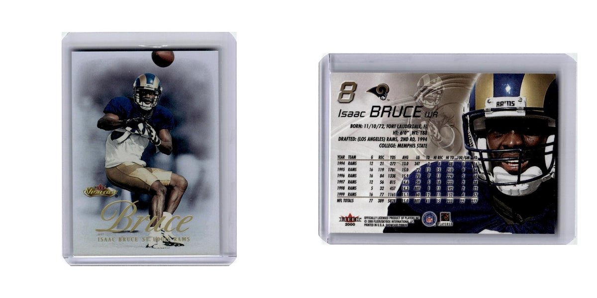 Isaac Bruce 2000 Fleer Showcase #8 St. Louis Rams Football Card NM