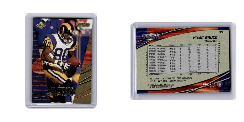 Isaac Bruce 2000 Collector's Edge Supreme #113 St. Louis Rams Football Card NM