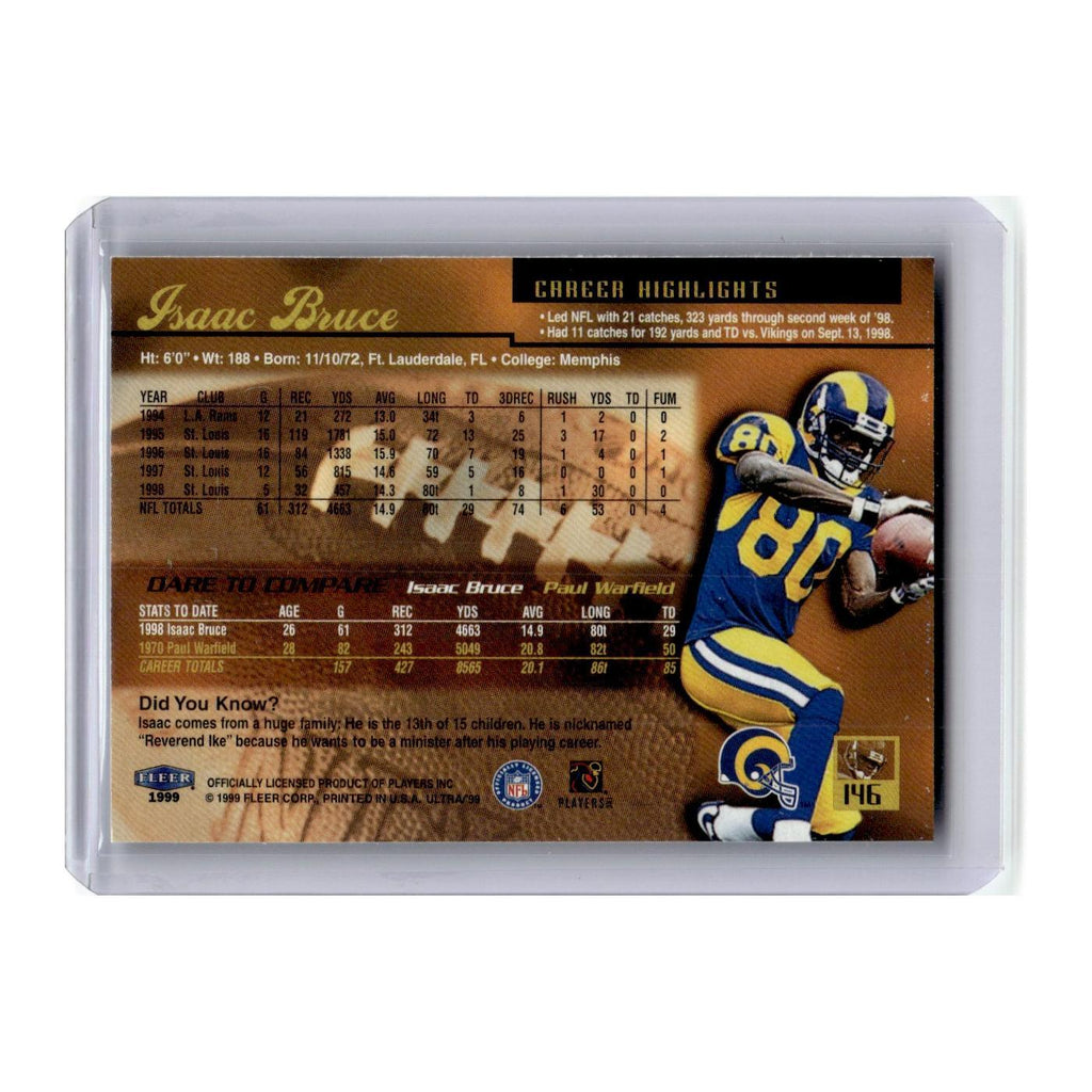Isaac Bruce 1999 Fleer Ultra #146 St. Louis Rams Football Card NM