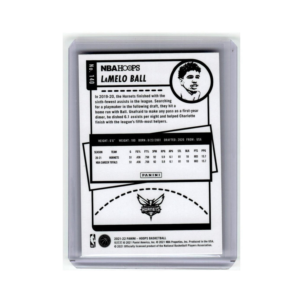 LaMelo Ball 2021 Hoops #140 Charlotte Hornets Basketball Card NM