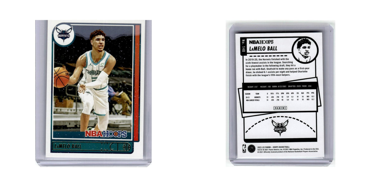 LaMelo Ball 2021 Hoops #140 Charlotte Hornets Basketball Card NM
