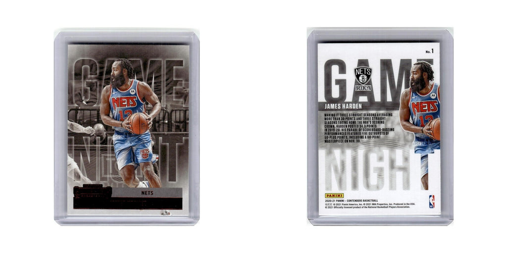 James Harden 2020 Panini Contenders Red #1 New Jersey Nets Basketball Card NM