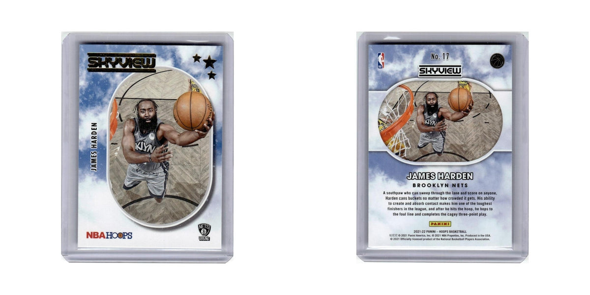 James Harden 2021 Hoops Skyview #17 Brooklyn Nets Basketball Card NM