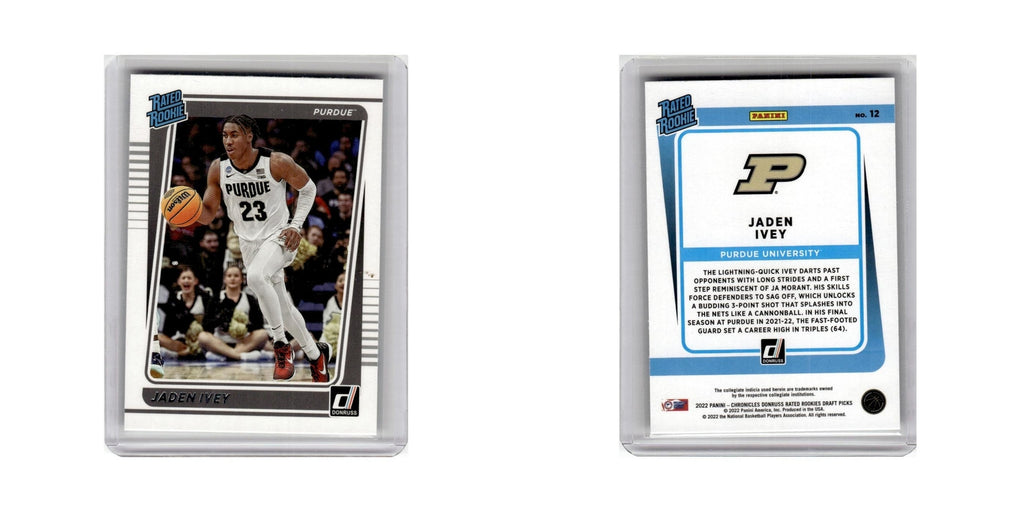 Jaden Ivey 2022 Donruss Rated Rookie #12 Purdue Boilermakers Basketball Card NM