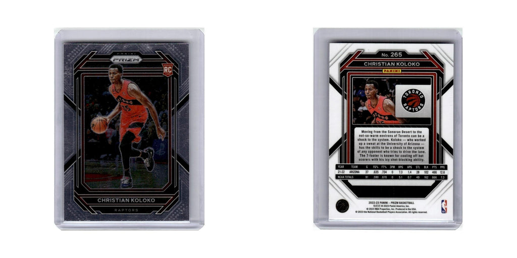 Christian Koloko Rookie 2022 Panini Prizm #265 Toronto Raptors NM