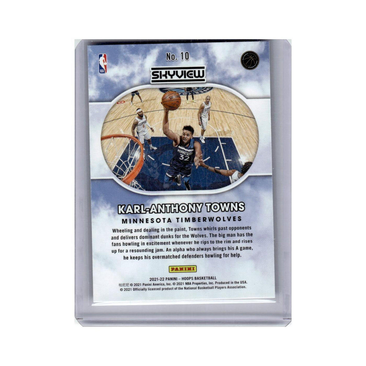 Karl-Anthony Towns 2021 Hoops Skyview #10 Minnesota Timberwolves NM