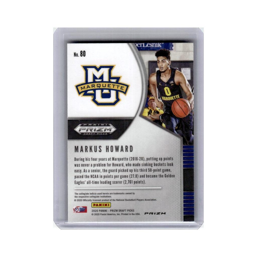 Markus Howard Rookie 2020 Panini Prizm Draft Picks #80 NM
