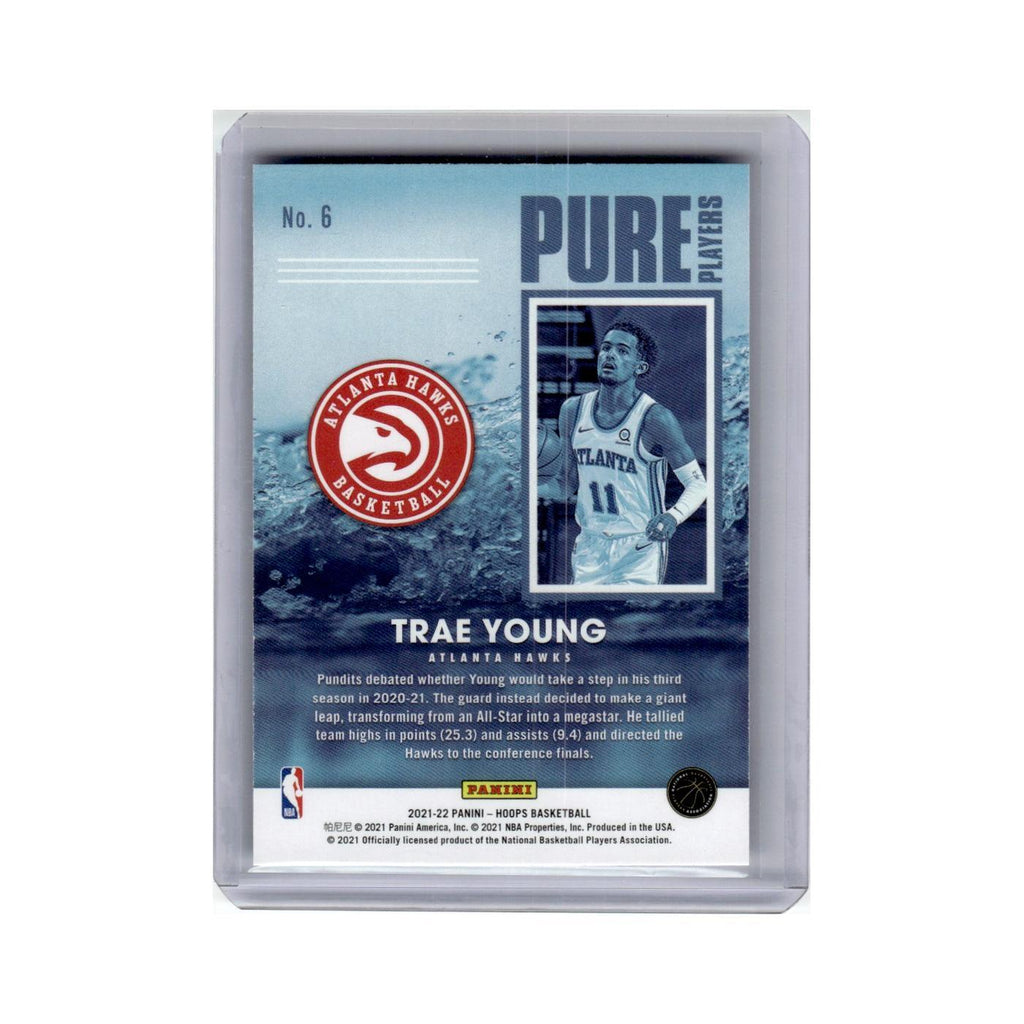 Trae Young 2021 Hoops Pure Players #6 Atlanta Hawks Basketball Card NM