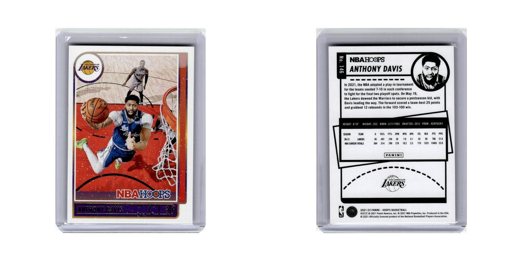 Anthony Davis 2021 Hoops #146 Los Angeles Lakers Basketball Card NM