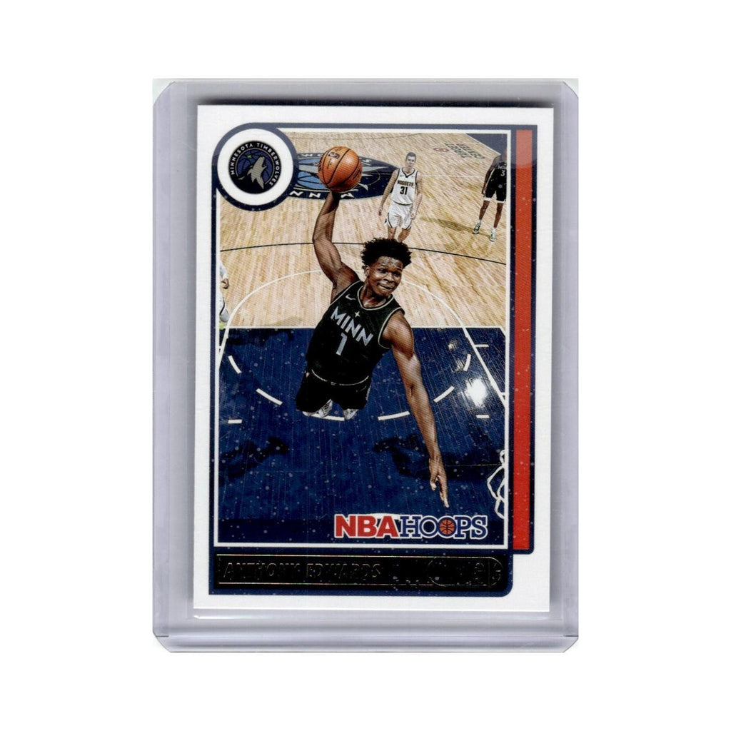 Anthony Edwards 2021 Hoops #151 Minnesota Timberwolves Basketball Card NM