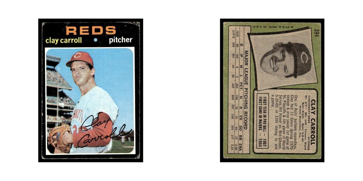 1971 Topps (Damaged) Clay Carroll Reds #394