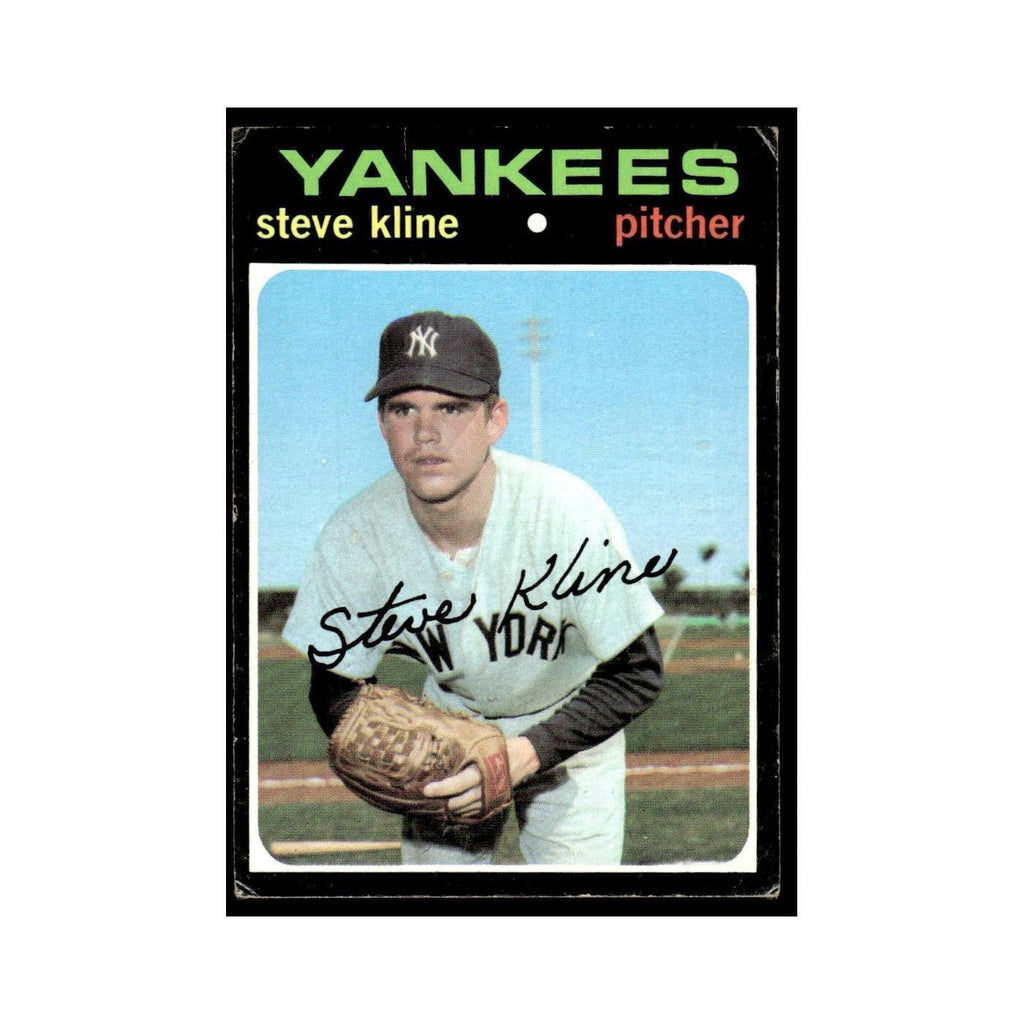 1971 Topps (Damaged) Steve Kline RC Yankees #51