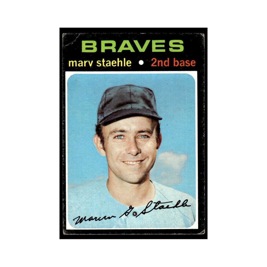 1971 Topps (Damaged) Marv Staehle Braves #663
