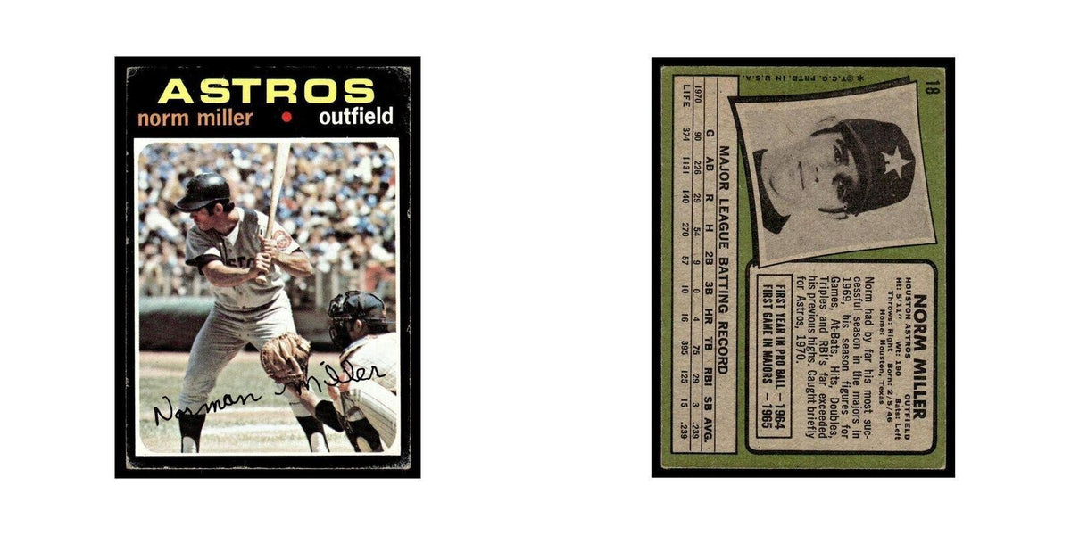 1971 Topps (Damaged) Norm Miller Astros #18