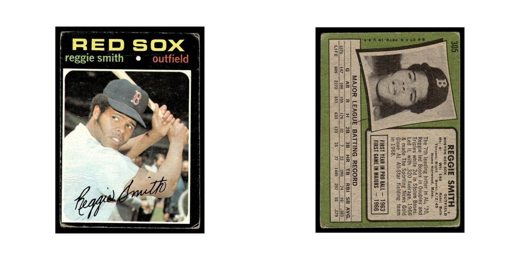 1971 Topps (Damaged) Reggie Smith Red Sox #305