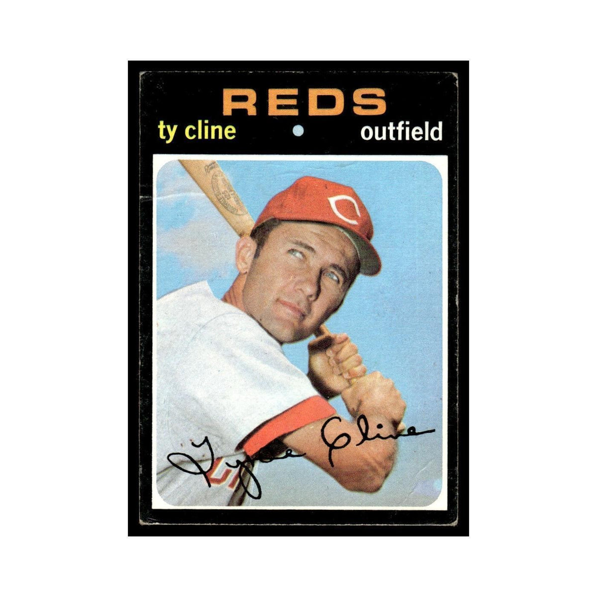 1971 Topps (Damaged) Ty Cline Reds #319