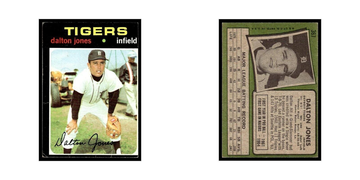 1971 Topps (Damaged) Dalton Jones Tigers #367