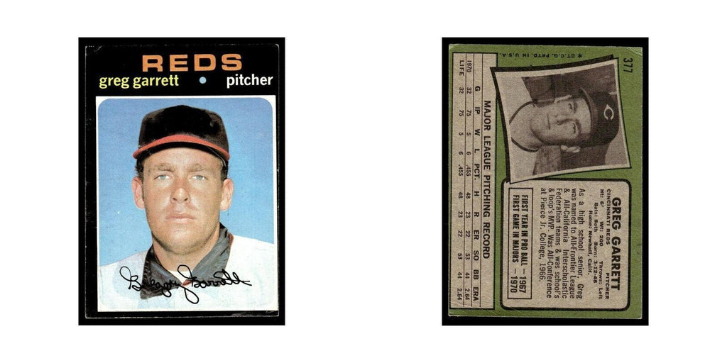 1971 Topps (Damaged) Greg Garrett Reds #377