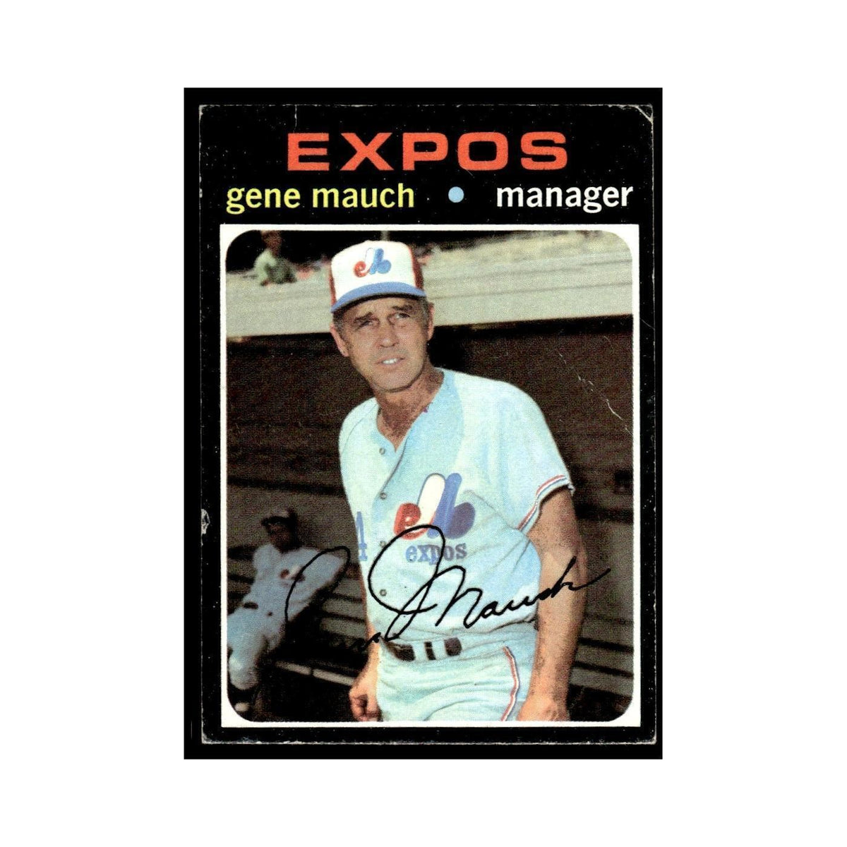 1971 Topps (Damaged) Gene Mauch Montreal Expos #59