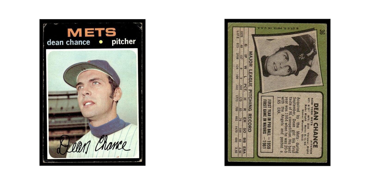 1971 Topps (Damaged) Dean Chance Mets #36
