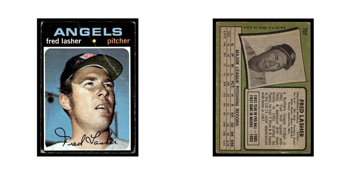 1971 Topps (Damaged) Fred Lasher Angels #707